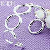 925 Silver Round Circle O Bangle Bracelet Wedding Engagement Charm Party Jewelry