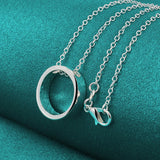 925 Sterling Silver Circle Pendants Necklaces 16-30 Inch Chain