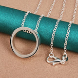 925 Sterling Silver Circle Pendants Necklaces 16-30 Inch Chain