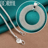 925 Silver Circle Weave Pendants Necklace 18-30 inch Chain