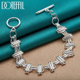 925 Silver Cross Charm Bracelet for Women Valentine's Gift