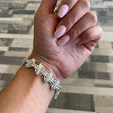 925 Silver Cross Charm Bracelet for Women Valentine Gift