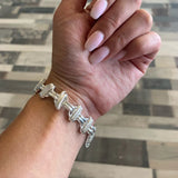 925 Silver Cross Charm Bracelet for Women Valentine Gift