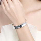 925 Silver 12mm Adjustable Bracelet Bangles Wedding Party Jewelry