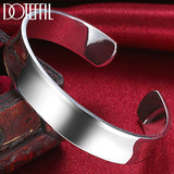 925 Silver 12mm Adjustable Bracelet Bangles Wedding Party Jewelry