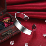 925 Silver 12mm Adjustable Bracelet Bangles Wedding Party Jewelry