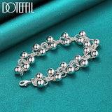 925 Silver Smooth Ball Bracelet Chain Women Wedding Jewelry