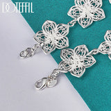 925 Sterling Silver Seven Flowers Bracelet Chain For Women