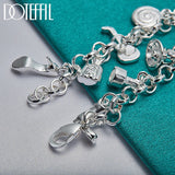 925 Silver Charm Bracelet Chain For Women