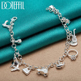 925 Silver Charm Bracelet Chain For Women