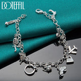 925 Silver Charm Bracelet Chain For Women