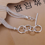 925 Silver Frosted Grape Bead Ball Bracelet Wedding Jewelry