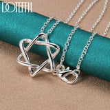 925 Silver Star Pendant Necklace 18-30 Inch Chain Wedding Engagement Charm
