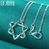 925 Silver Star Pendant Necklace 18-30 Inch Chain Wedding Engagement Charm