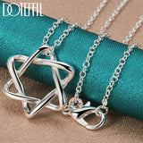 925 Silver Star Pendant Necklace 18-30 Inch Chain Wedding Engagement Charm