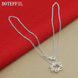 925 Silver 6 Stars Pendant Necklace 18-Inch Chain
