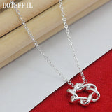 925 Silver 6 Stars Pendant Necklace 18-Inch Chain