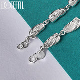 925 Silver Slippers Shoe Bracelet Chain Women Man Wedding Engagement