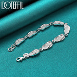 925 Silver Slippers Shoe Bracelet Chain Women Man Wedding Engagement
