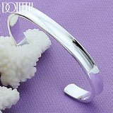 925 Silver Adjustable Bangle Bracelet for Wedding Engagement