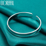 925 Silver Adjustable Bangle Bracelet for Wedding Engagement