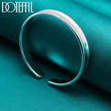 925 Silver Adjustable Bangle Bracelet for Wedding Engagement