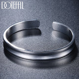 925 Silver 8mm Bangle Bracelet Wedding Jewelry