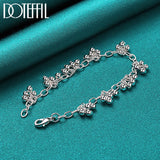 925 Silver Ball Chain Bracelet Wedding Engagement Jewelry