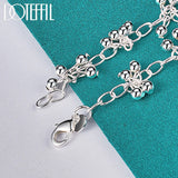 925 Silver Ball Chain Bracelet Wedding Engagement Jewelry