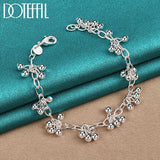 925 Silver Ball Chain Bracelet Wedding Engagement Jewelry