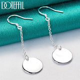 925 Silver Long Drop Earrings for Woman Wedding