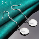 925 Silver Long Drop Earrings for Woman Wedding
