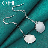 925 Silver Long Drop Earrings for Woman Wedding