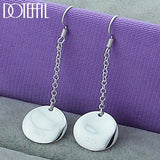 925 Silver Long Drop Earrings for Woman Wedding