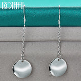 925 Silver Long Drop Earrings for Woman Wedding