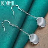 925 Silver Long Drop Earrings for Woman Wedding