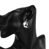 925 Silver Stud Earrings Smooth Convex Women Wedding Jewelry