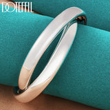 925 Silver Double Ring Bangle Bracelet Wedding Jewelry