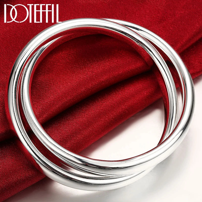 Double Ring Bangle Bracelet Wedding Jewelry