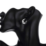 925 Silver Egg Shape Hoop Earrings Romantic Jewelry Wedding Gift