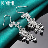 925 Silver Grape Bead Ball Earrings Wedding Jewelry