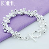 925 Silver Grape Bead Bracelet For Women