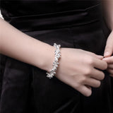 925 Sterling Silver Grape Bead Chain Bracelet For Woman