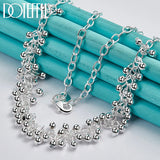 925 Sterling Silver Grape Bead Chain Necklace for Women