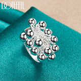 925 Silver Grape Beads Ring for Women Engagement Party