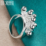 925 Silver Grape Beads Ring for Women Engagement Party