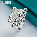925 Silver Grape Beads Ring for Women Engagement Party