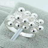 925 Silver Grape Beads Ring for Women Engagement Party