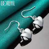 925 Silver Heart Drop Earrings Wedding Jewelry