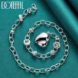 925 Silver Heart Necklace Wedding Engagement Jewelry